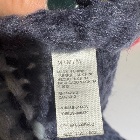 Sisstrevolution Multicolor Aloha Striped Knit Sweater Size Medium Cozy Whimsical - Picture 5 of 8